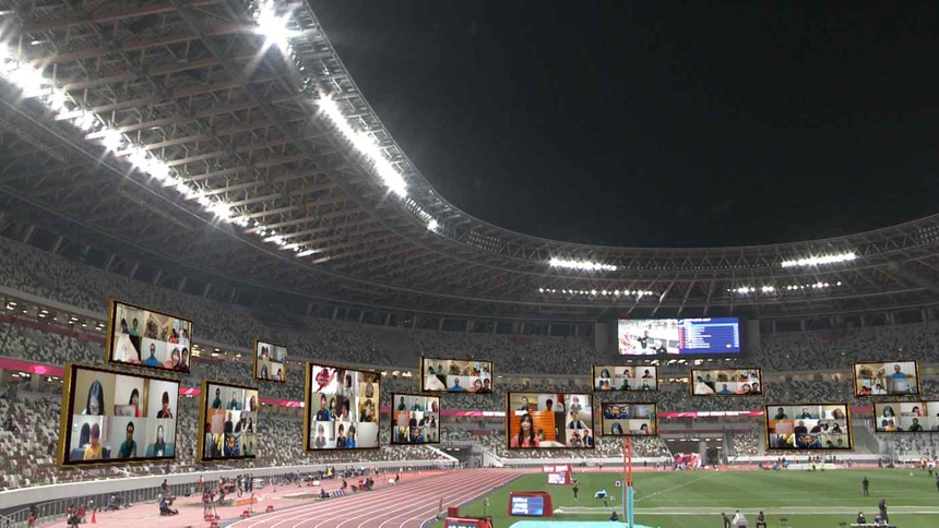 Công nghệ đưa khán giả ảo xuất hiện tại sân vận động Olympic Tokyo