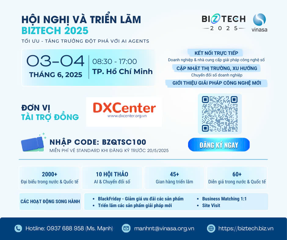 03-04.06.2025| Hội nghị và Triển lãm Biztech 2025